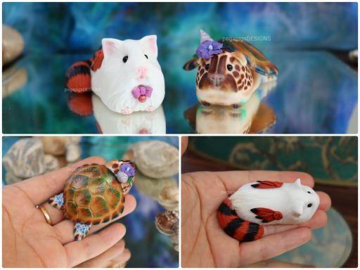 Katzen Meerschweinchen Figur und Schildkröten Meerschweinchen Figur