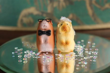 Meerschweinchen Figuren als Brautpaar